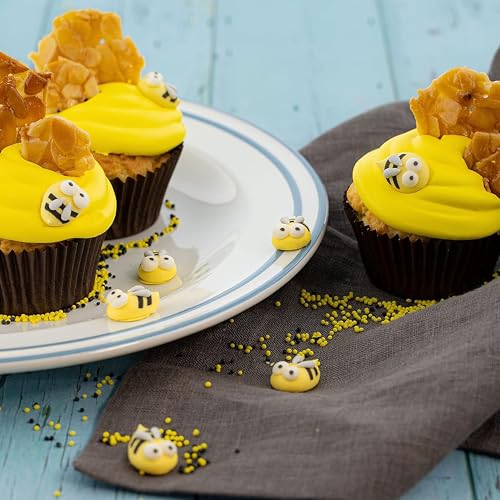 Günthart BackDecor essbares Osterset aus Süßen Bienchen, Pastell Blumen & Süßen Schäfchen Zuckerfiguren, insgesamt 38 Stück, Ideal zum Backen von Ostergebäck wie Torten für festliche Oster-Kreationen