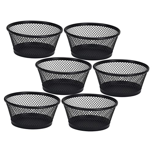 NAMOARLY Black Mesh Paper Clip Holder Set Desk Organizer Clip Holder for Paperclips