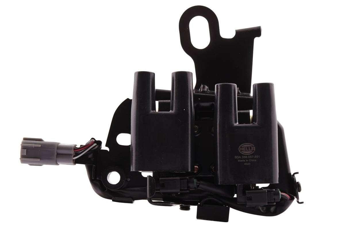 HELLA 5Da 358 057-891 Bobine D'Allumage - 3Pôle - Bobine D'Allumage Double/Connecteur De Bobine Compris - Vissé