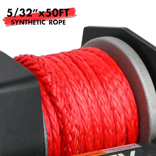 Xpv Auto USAM-XPVEW011 2500Lbs Electric Winch 12V Synthetic Rope Nylon Towing Winches For Atv Utv Boat Trailer thumb #2