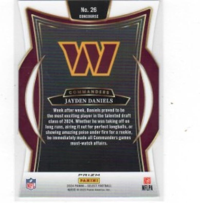 2024 Select Silver Prizm Die-Cut #26 Jayden Daniels ROOKIE CARD Concourse Washington