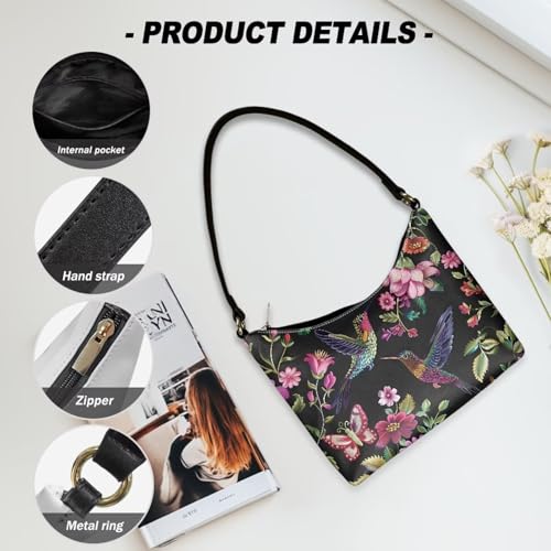 Image of Handbag for Women Leather Underam Shoulder Bag with Zipper Fashion Work Purse Waterproof Travel Wallet