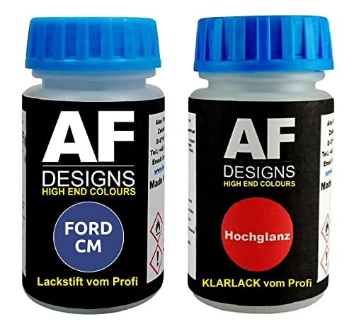 Alex Flittner Designs Lápiz Retoque compatible con Ford CM E. N. W. Morado + Barniz Cada 50ml Pintura Base Kit