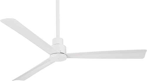 Minka-Aire F787-WHF Protruding Mount, 3 Flat White Bladed, Smart Ceiling Fan, White - Ivory
