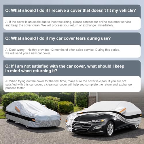 Image of 10 Layers Car Cover Custom Fit for Chevrolet Chevy Malibu (2012-2026), Waterproof All Weather for Automobiles, Outdoor Full Cover Sun Dust Rain Protection with Cotton. Silver