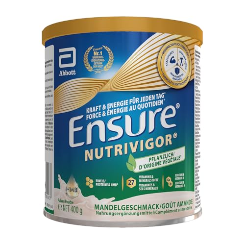 Ensure NutriVigor d'origine végétale - Complément alimentaire avec protéine, HMB et 27 vitamines et minéraux, y compris la vitamine C, le magnésium et le...