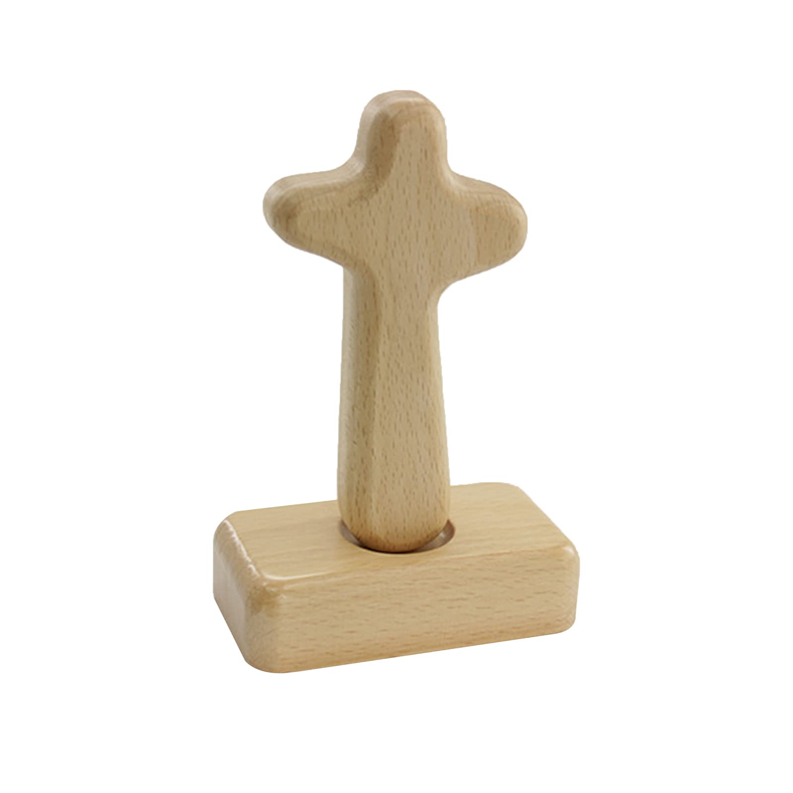 HDUBKHE Wood Cross Crucifix Catholic Religious Prayer Gift Decoration Tabletop Sculpture Ornaments Standing for Table