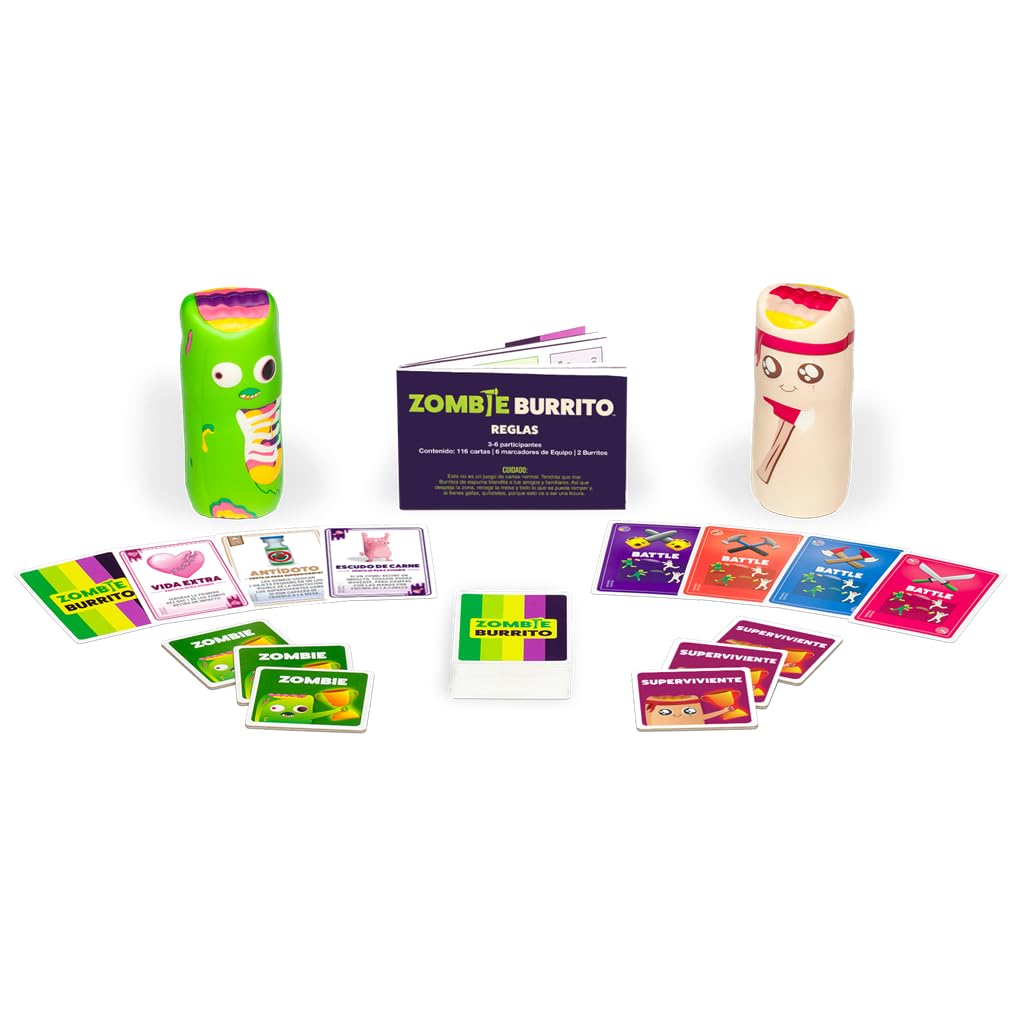 Exploding Kittens Zombie Burrito | EIN Gefangenenball-Kartenspiel, ab 7 Jahren, 3 bis 6 Spieler, 15 Minuten pro Spiel, Spanisch