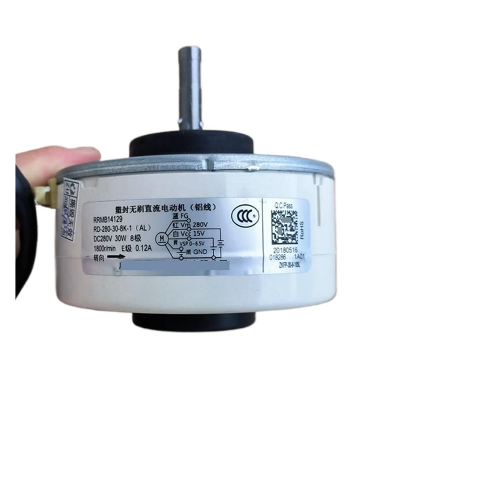 Moteur de ventilateur à courant continu for climatisation, compatible avec Hitachi RRMB14129 RD-280-30-8K-1 DC280V 30W les pièces