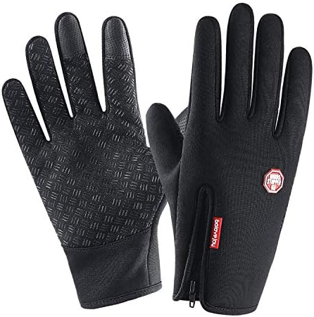 Gtopart 2018 Waterproof Touchscreen in Winter Outdoor Bike Gloves Ski Gloves Mountain Gloves (Black)