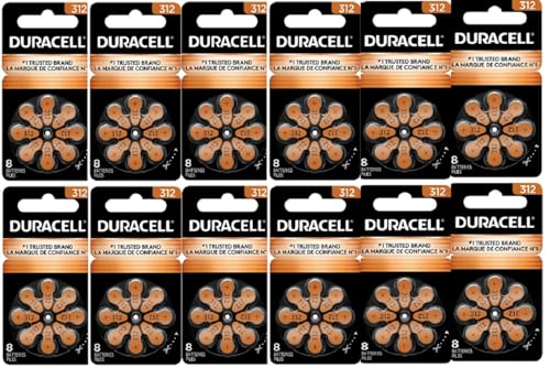 Duracell Hearing Aid Batteries Size 312 Pack 96 Batteries