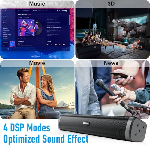 Dnil Portable Slim Sound Bar, Wireless Bluetooth Speaker, a Rechargeable Bluetooth Speaker for Indoor & Outdoor Use, Great for TV, Music, Exercise, Beach, and Travel. - image 6