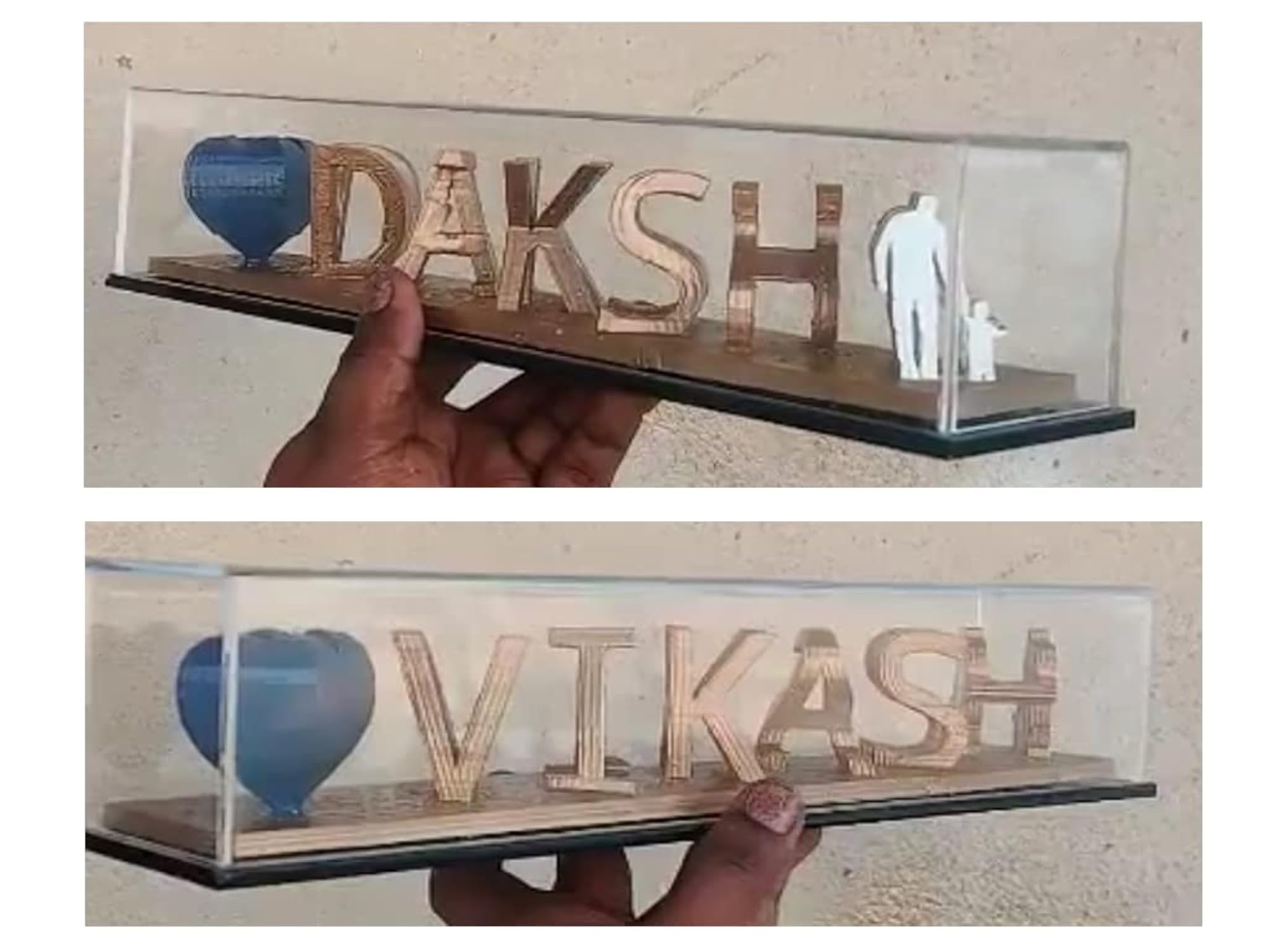 Customized 3D Nameplate Gift with Enclosure