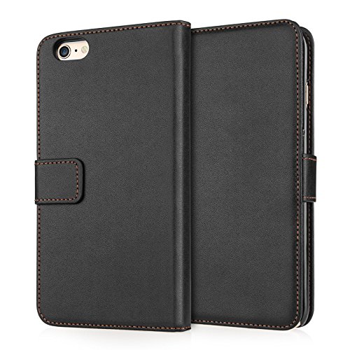 Yousave Accessories PU Leather Wallet Cover Case for iPhone 6 Plus - Black