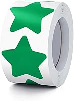 Vista 20 de Rollo de calcomanías de estrellas negras de 1 pulgada, autoadhesivas, impermeables, extraíbles, para niños, profesores, negocios, 500