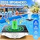 DeeprBling Solar Springbrunnen Pool mit Licht-Show, Solar Wasserfontäne Teich mit 9 Lichtmodi durch Tastensteuerung, Schwimmend Pool Fontäne mit Anker, Schwimmender Springbrunnen für Außen Pool Teich