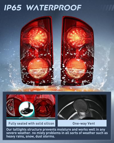 Image of Nilight Taillight Assembly Compatible with 2007 2008 Dodge Ram 1500