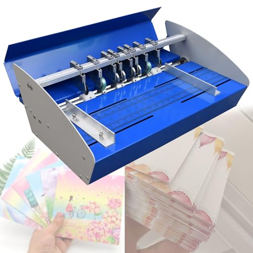 Máquina de papel 3 en 1 con banco de trabajo, línea punteada/corte, construcción de metal para archivos, fotos, tarjetas, 520 mm