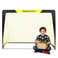 Happy Jump Portable Pop Up Football Goals | Weatherproof Football Nets –3x2.2FT Single Pack for Garden & Outdoor Training