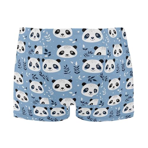 Panda Cute Animal Mens Swim Trunk Swimwear Bathing Suit Swim Brief Square Leg Board Short S B0403387