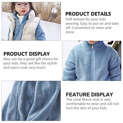 KESYOO Casaco de Lã para Meninas Fuzzy Casaco Infantil Sherpa Casaco Quente de Inverno para Crianças