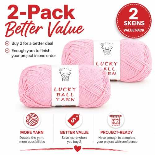 Image of 200g Milk Cotton Yarn for Crochet & Amigurumi - Soft Yarn for Sweaters, Hats, Socks & Blankets (Pink)
