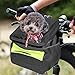 Cestino Bicicletta Anteriore,Pieghevole Cestino Bici,Staccabile Impermeabile Tote Bag,per Animali Domestici,Shopping,Picnic, Mountain Bike (Nero)