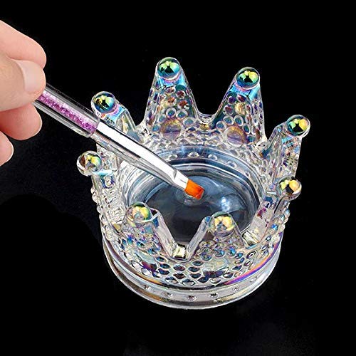 Crystal Krone Kerzenhalter Teelichthalter, Dappenglas Dappen Dish 2 Stück Klar Nail Art Tasse Glasschale Nail Art… – Bild 3