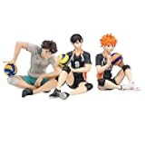 Tobio Kageyama Figure Oikawa Tooru/Kozume Kenma Action Figure Sitting Statue Anime Shoyo Figurine 3pcs