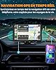 Carplay Voiture, 9" Autoradio Carplay pour Apple & Android avec HD 1080P Camera de Recul & Caméra Frontale, Navigation GPS, Bluetooth 5.2, Commande Vocale Mains Libres, Mirror Link, AUX, FM
