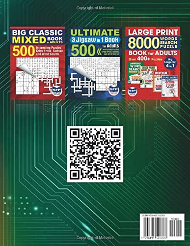 Miniatura 2 de Ultimate Kriss Kross for Adults 500 Interesting Classic Puzzles with 10,000 Verified Words