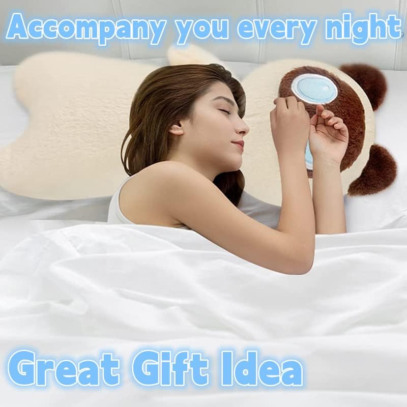 Miniatura 3 de XIGUI Almohada corporal de gato de ojo grande, almohada de animales de peluche de gato de 26 pulgadas, almohada suave de gato kawaii, almohada de