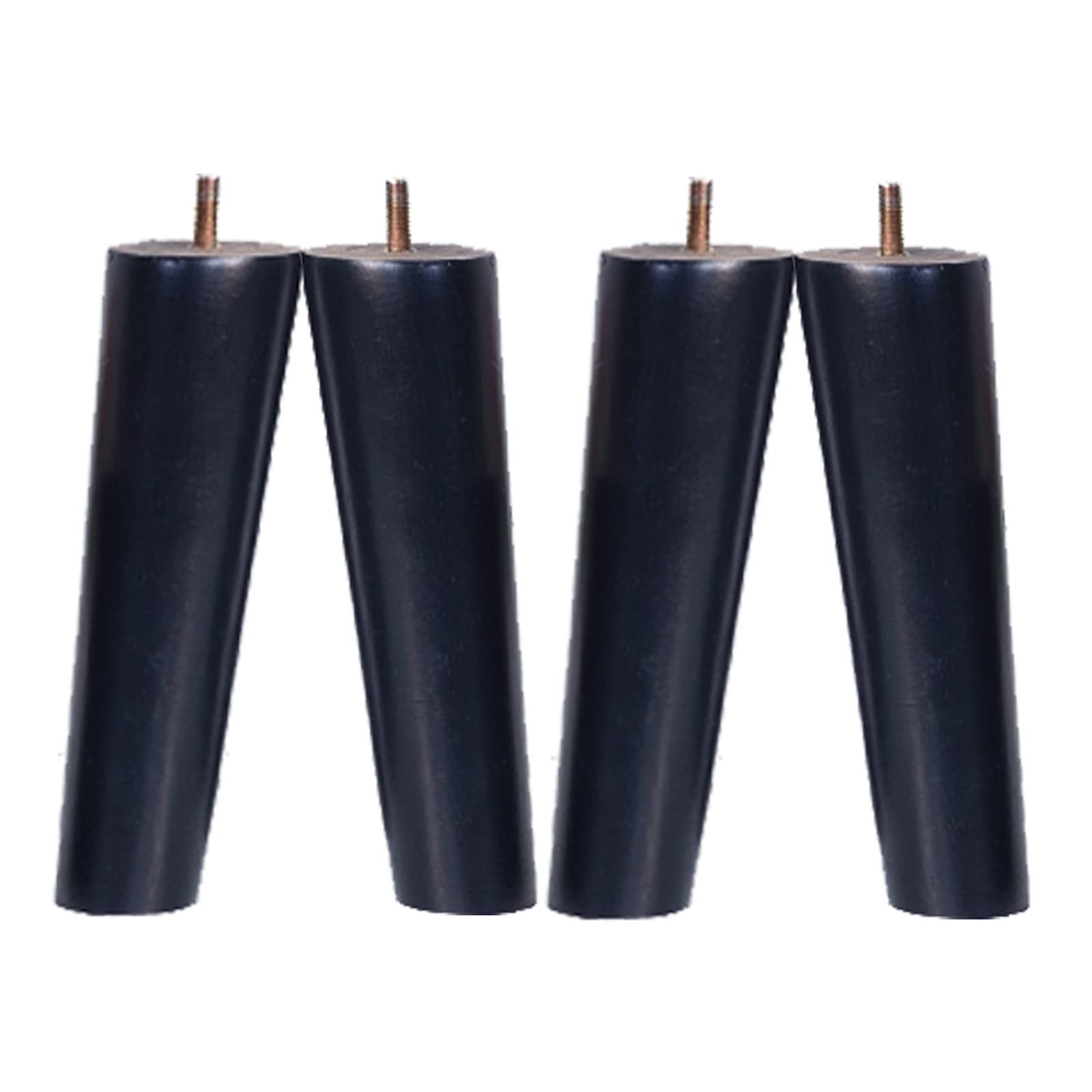 Sgxxkj123 Tilt 4 Pcs Solid Tapered Wood M10 Sofa Legs Replacement Furniture Feet With Pre Drilled 10Mm Bolt And Anti Slip Mats, For Tv Stand Chair Dresser Couch Table Bed(Color:,Size:12cm/4.72In)