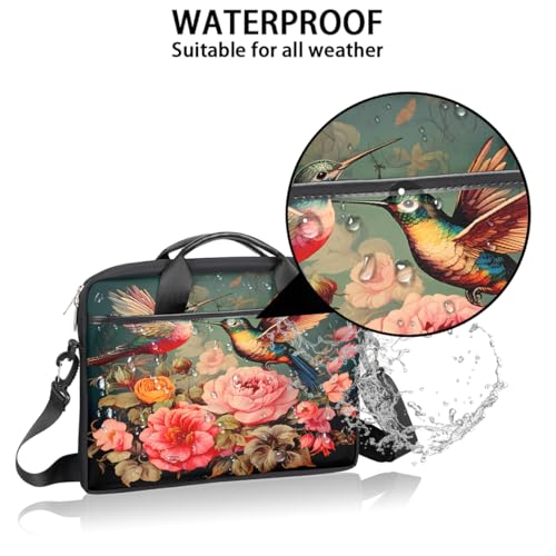 Maletín para laptop de 15 pulgadas con diseño floral miniatura 3