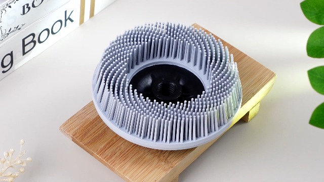 Image of Zhehao 4-1 /2 inch Grey 120 Grit Bristle Disc with 5 /8 inch-11 Threaded Hub Ceramic-Aluminum Oxide Abrasive Brush for Angle Grinder Remove Paint, Rust, Coatings, Weld Slag, Contaminants Max 12000 RPM Speed
