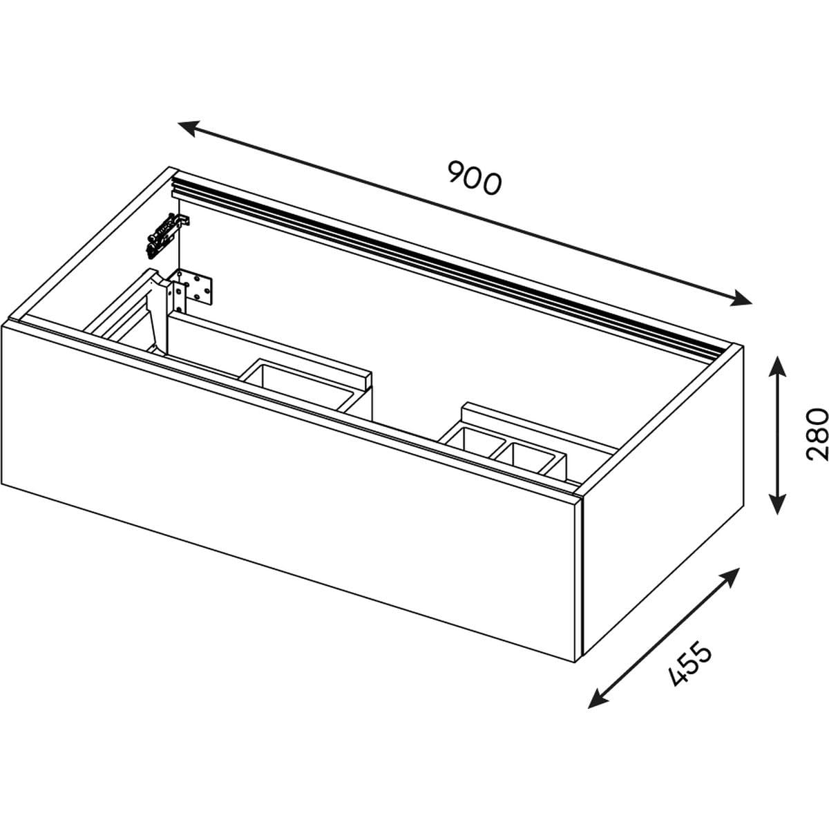 HOMIFAB Meuble de Salle de Bain Suspendu Vasque à Poser 90cm 1 tiroir Vert Olive - Venice