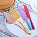 BISDA Wedding Cake Knife Server Set, 304 Stainless Steel Spatula Baking Tool Cake Shovel Butter Knives For Pie/Pizza/Cheese (Rose Gold)