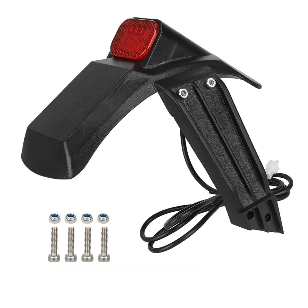 Parafango posteriore con fanale posteriore a LED per scooter elettrico Kukirin G2 Pro DB, kit parafango in ABS con staffa di montaggio e viti