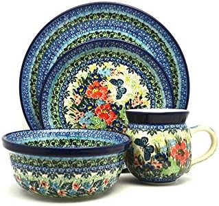 Polish Pottery 4-pc. Place Setting with Standard Bowl - Unikat Signature - U4553