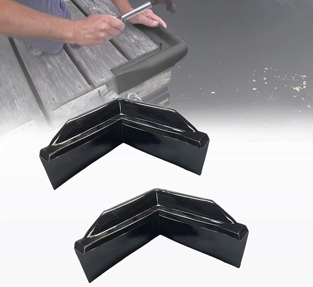 90 Degree Vinyl Dock Corner Bumper Dock Corner Guard for Boat Marine, 9" L x 9" W x 5" H, 2