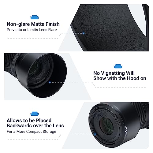 Jjc LH-ET60B+LH-EW53 BLACK 1+1) Lens Hood For Canon R50 R100 Dual Lens Kit (Rf-S 18-45Mm F4.5-6.3 Is Stm And Rf-S 55-210Mm F5-7.1 Is Stm) Replaces Et-60B And Ew-53 Lens Hood thumb #5