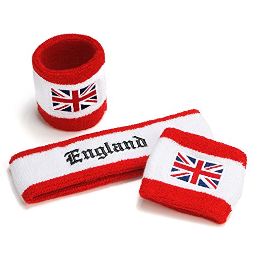 Image of Suddora Country Headband & Wristbands Set (Includes 2 Wrist & 1 Head Sweatband), Highly Moisture Wicking