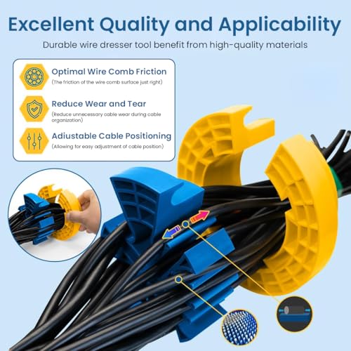 Image of Serplex Cable Comb Tool for 1 /4 Inch Wires, Organized Networking
