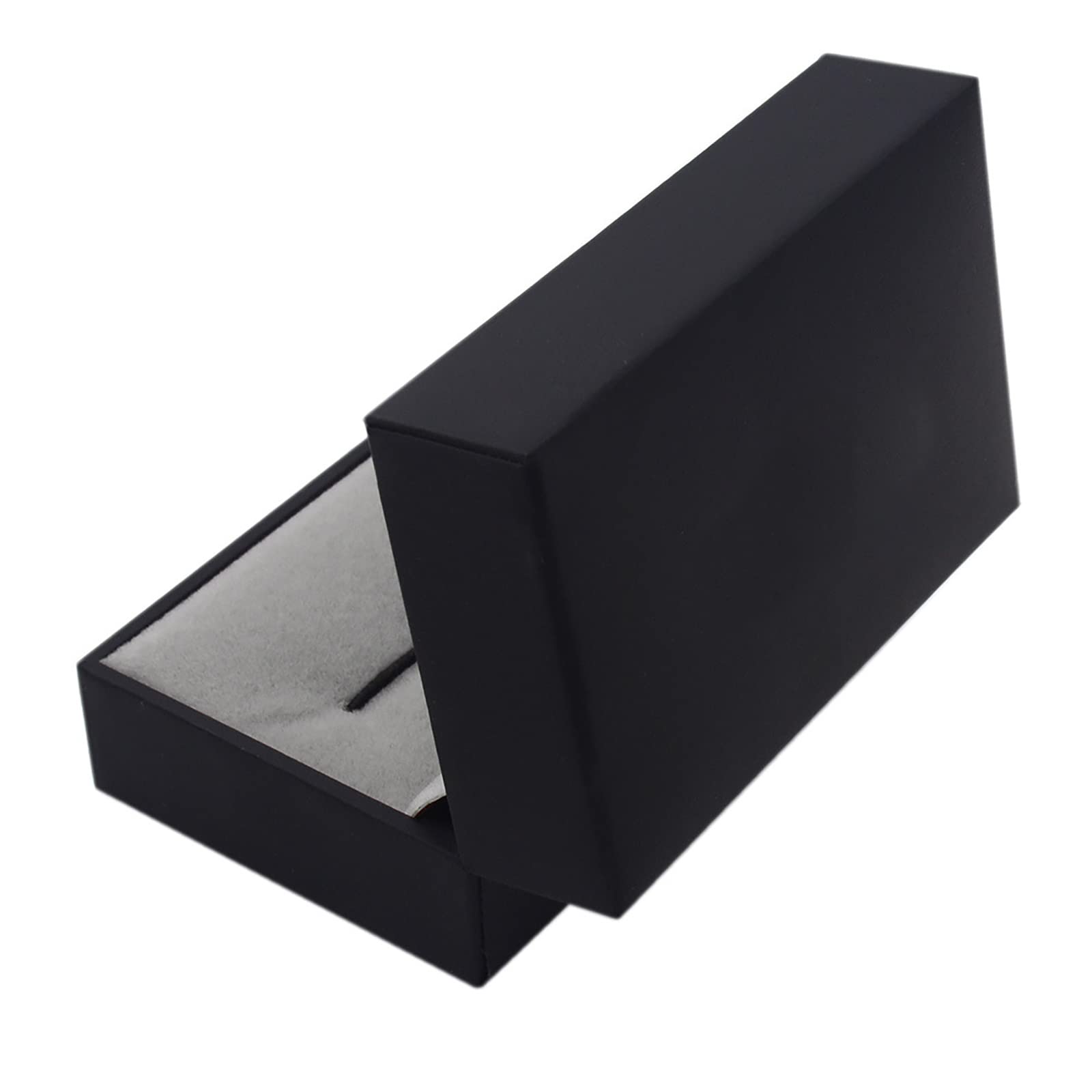 Boîte à Boutons de Manchette à Rabat Noir, boîte de Rangement pour Boutons de Manchette, présentoir pour Affaires de Mariage (Noir 7.5x5x3.8cm)