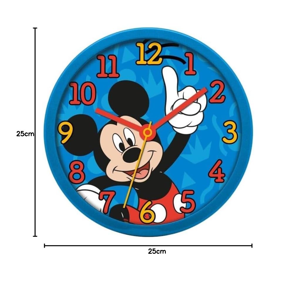 Disney KL87483 Mickey Mouse Coloured Wall Clock, 25 cm: Amazon.de