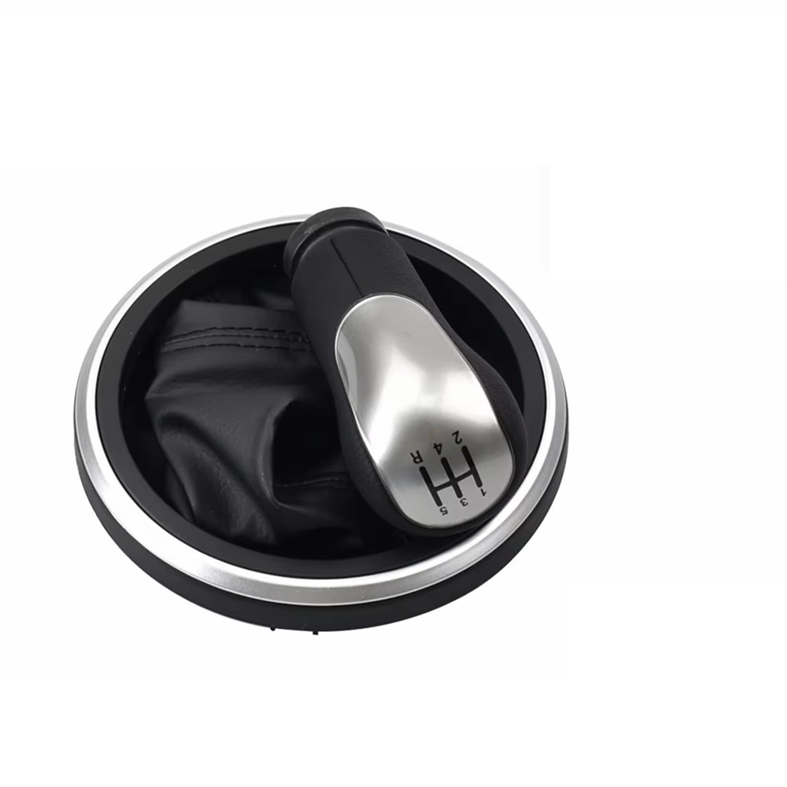 Ylmkmvlczc 5 Speed Silver Gear Shift Knob For Fiesta Mk6 Connect Fusion 2002-2008 Gear Shift Knob Lever