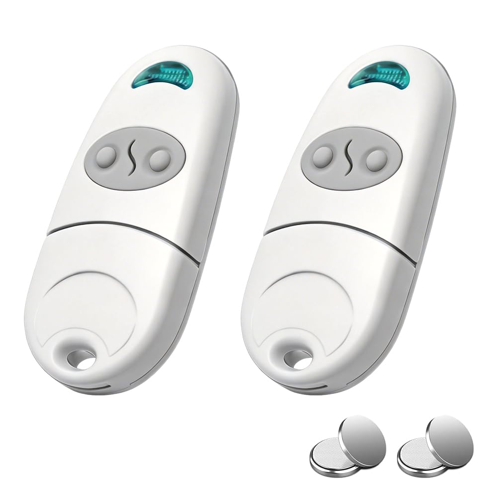 Wxeadu 2 Pcs Remote Control Key Fobs, Universal Gate Remote Control, Wireless Garage Door Remote, Electric Gate Fob Remote Control, 433.92MHz Compatible with TOP 432EE 432NA 432SA 432M