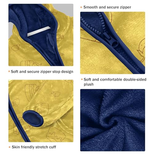 Pudding Strawberry Dessert Girls Fleece Jacket Girls Fall Jacket Girls Zip Up Hoodie Girls Sherpa Jacket 2-10T3