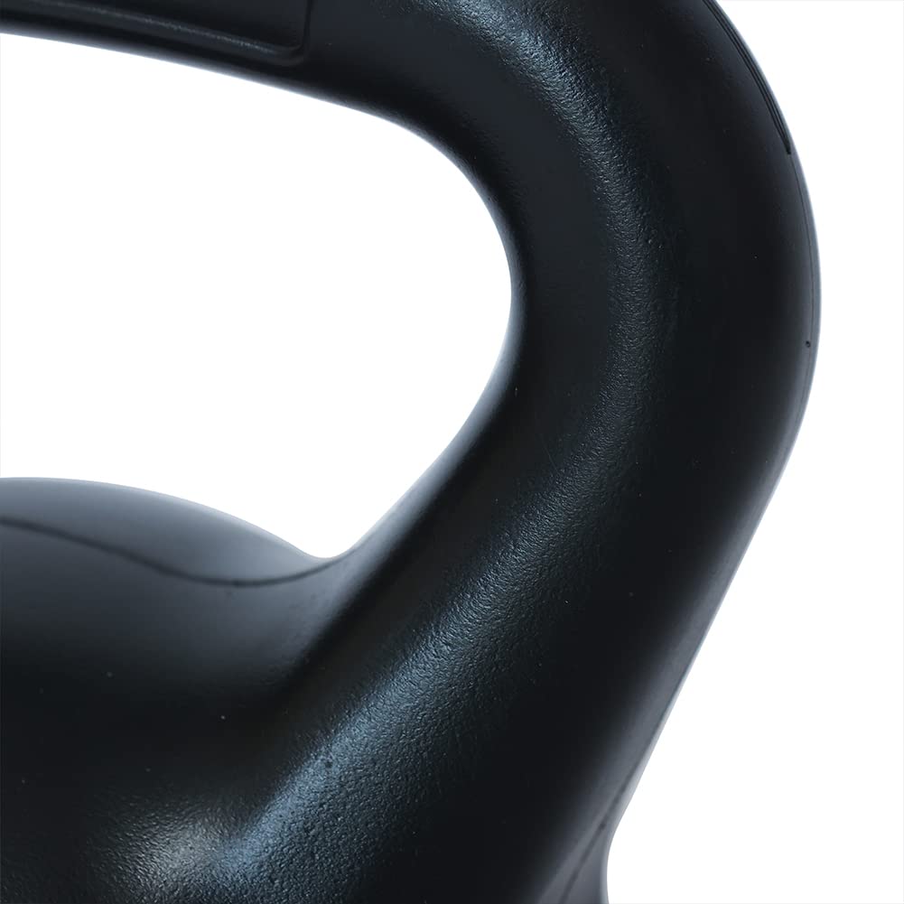 BAKAJI Kettlebell 8 Kg di Peso in PVC e Cemento per Palestra, Fitness, Riabilitazione, Esercizio, Allenamento Forza, Impugnatura Ergonomica Anti-Scivolamento, Fondo Piatto per Maggiore Stabilità