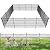 10 Panels No Dig Decorative Outdoor Garden Fence for Yard, 24 in(H) X 20 ft(L) Animal Barrier Fencing Rustproof Metal Wire Panel Border for Dog, Rabbits, and Patio Temporary Ground Stakes